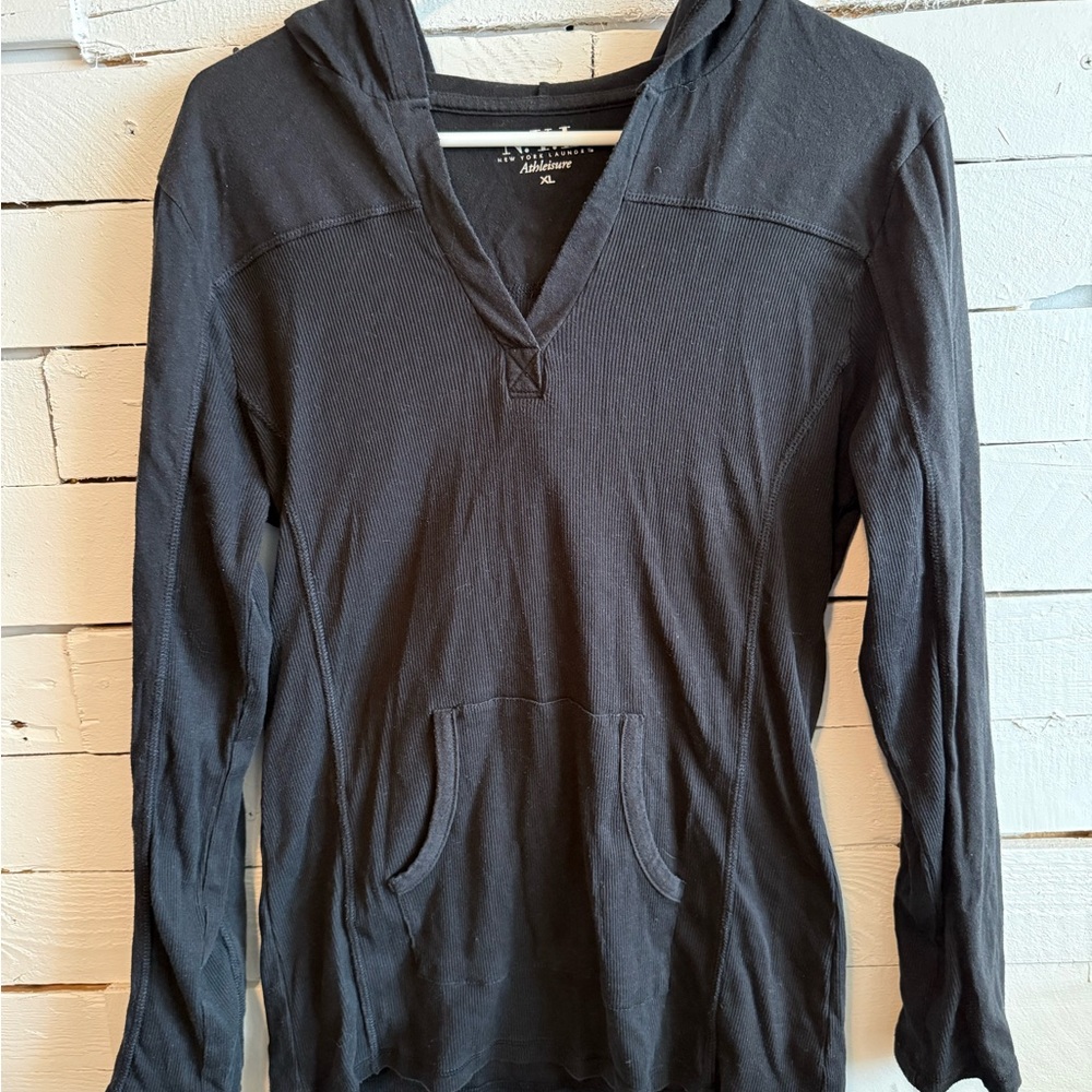 New York Laundry Charcoal V-Neck Hoodie